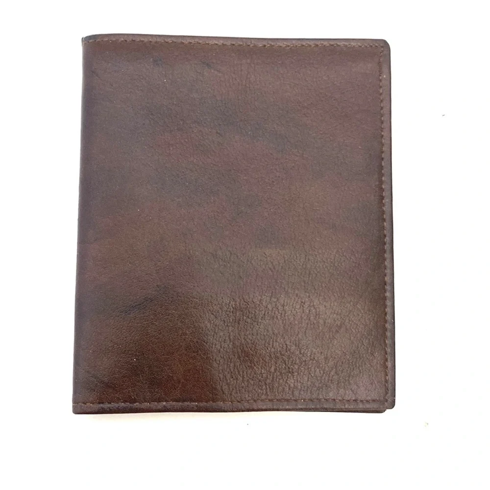 Tex Tan Men's Chocolate Brown Durango Leather Bi-Fold Wallet